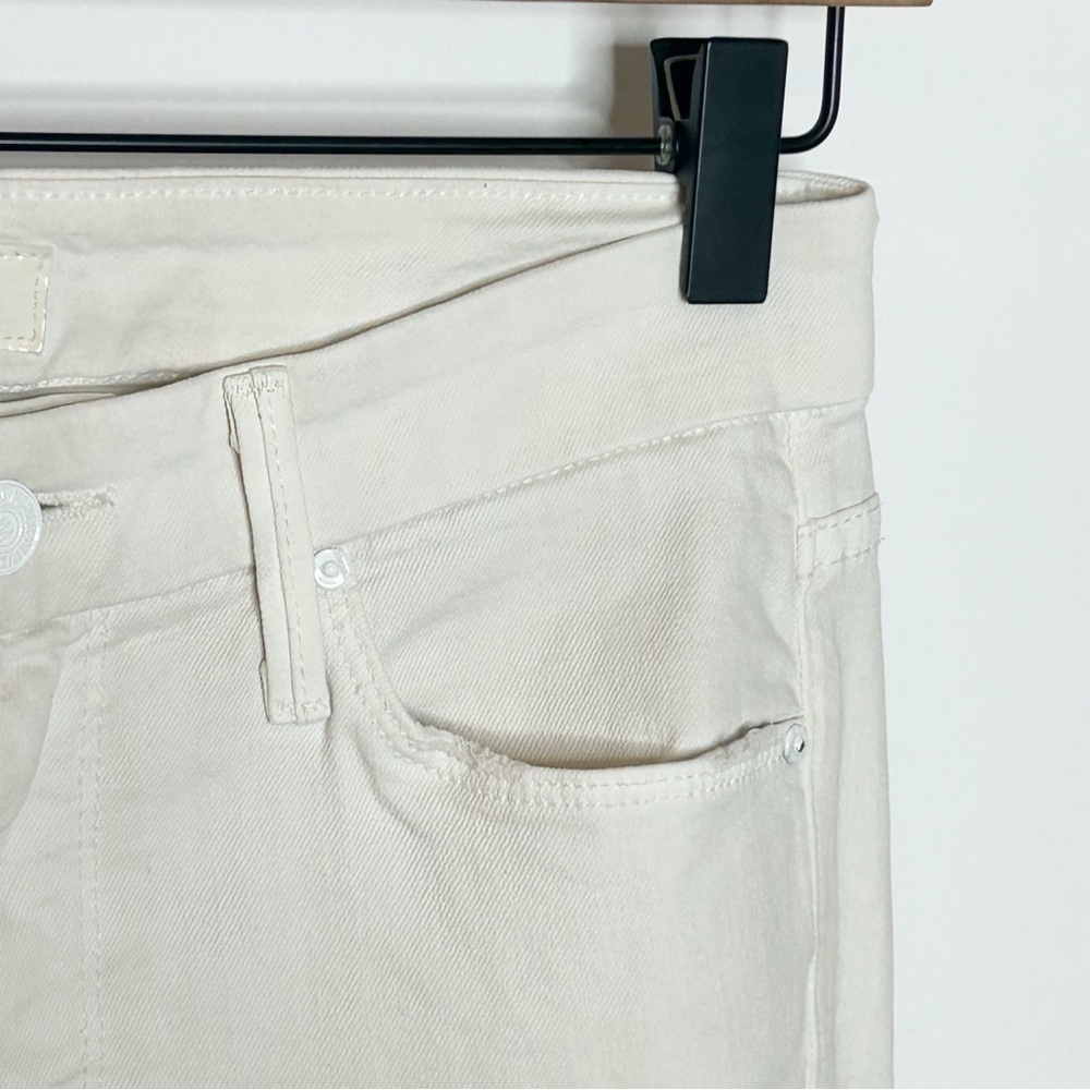 Mother The Looker Skinny Jeans Stayin Alive Off-White Size 26 - Picture 6 of 15